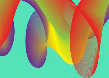 Değişken dalga desenli renkli soyut arkaplan. Dijital tasarım, duvar kağıdı veya modern grafik elementleri için mükemmel