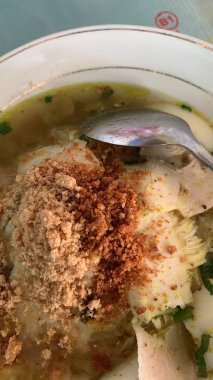 Lezzetli Asya yemeklerinin yakın görüntüsü