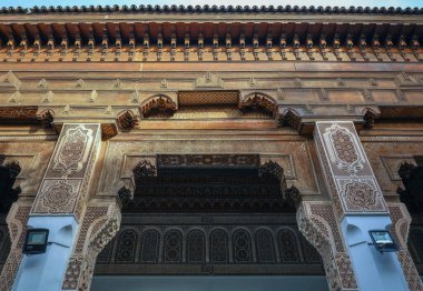 Marakeş, Fas 'taki Eski Medine' nin muhteşem Fas mimarisinin manzarası. Fotoğraf 5 Aralık 2024 'te Marakeş' te çekildi.