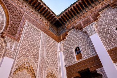 Marakeş, Fas 'taki Eski Medine' nin muhteşem Fas mimarisinin manzarası. Fotoğraf 5 Aralık 2024 'te Marakeş' te çekildi.