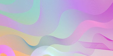 Renk sarısı, mor, pembe, turuncu soyut dalga tasarımı, parlak dalgalı soyut arkaplan. Parlak hareketli çizgiler tasarım elemanı. Modern sarı, mor, pembe, dalgalı dalga çizgileri.