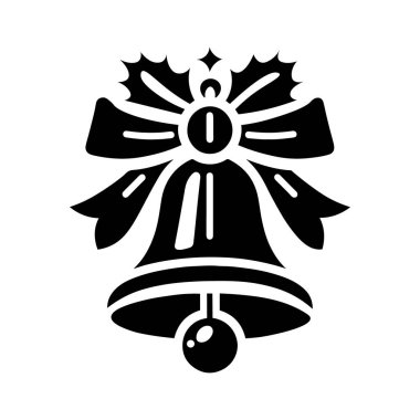 Beyaz arkaplanda izole edilmiş bir Bell simgesi siluet vektör çizimi. El çizimi Noel çanları. Siyah beyaz el çizimi, çizim vektör çizimi. Herhangi bir Tasarım Projesi için Klasik Bell Siluet Vektör Resimleri.