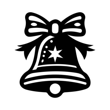 Beyaz arkaplanda izole edilmiş bir Bell simgesi siluet vektör çizimi. El çizimi Noel çanları. Siyah beyaz el çizimi, çizim vektör çizimi. Herhangi bir Tasarım Projesi için Klasik Bell Siluet Vektör Resimleri.