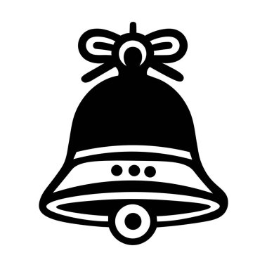 Beyaz arkaplanda izole edilmiş bir Bell simgesi siluet vektör çizimi. El çizimi Noel çanları. Siyah beyaz el çizimi, çizim vektör çizimi. Herhangi bir Tasarım Projesi için Klasik Bell Siluet Vektör Resimleri.