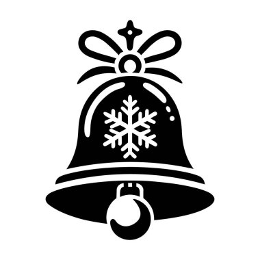 Beyaz arkaplanda izole edilmiş bir Bell simgesi siluet vektör çizimi. El çizimi Noel çanları. Siyah beyaz el çizimi, çizim vektör çizimi. Herhangi bir Tasarım Projesi için Klasik Bell Siluet Vektör Resimleri.