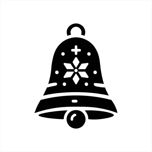 Beyaz arkaplanda izole edilmiş bir Bell simgesi siluet vektör çizimi. El çizimi Noel çanları. Siyah beyaz el çizimi, çizim vektör çizimi. Herhangi bir Tasarım Projesi için Klasik Bell Siluet Vektör Resimleri.