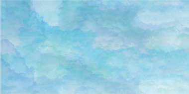 Güzel bulutlu gökyüzü. Bulut arkaplanı. Mavi bulut dokusu arka plan. suluboya, beyaz arkaplanda izole edilmiş füzyon tasarımı yapar.