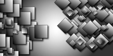 Soyut geometrik beyaz ve gri dikdörtgen ve kare desenli arka plan. Soyut kağıt dikdörtgen tasarımı gümüş arkaplan dokusu. Modern soyut geometrik arkaplan.