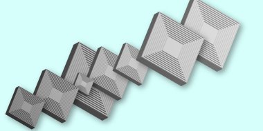 Basit kare veya dikdörtgen geometrik şekilli soyut bir arkaplan. Sıvı eğimli geometrik şablon. Soyut dinamik zarif mavi modern arkaplan vektörü