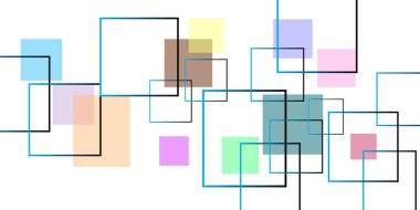 Ağ vektör konsepti, beyaz arkaplan. Vektör grunge retro kare arkaplan. Karelerin soyut teknolojisi konsepti. vektör illüstrasyon arka planı