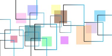 Ağ vektör konsepti, beyaz arkaplan. Vektör grunge retro kare arkaplan. Karelerin soyut teknolojisi konsepti. vektör illüstrasyon arka planı