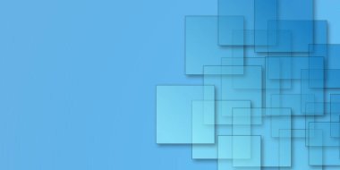 Parlak mavi soyut teknoloji kareleri. Mavi renkli soyut kare arkaplan. Dijital teknoloji hızı mavi yeşil arkaplanı birbirine bağlıyor. Geometrik dikdörtgen soyut arkaplan.