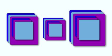 Renkli ve soyut bir arkaplan. Mor soyut arka plan vektör sanatı renkli karelerin örtüşmesi. Kare şekiller geometrik soyut arkaplan. Modern parlak geometrik çizgiler deseni.