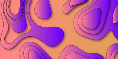  soyut mor kağıt kesim afiş şablon vektör arkaplan. Soyut pembe arkaplan, kağıt kesiği tasarımı, vektör illüstrasyonu. Pembe renkli kağıt soyut arkaplanı keser. 3d topoğrafya yardımı.