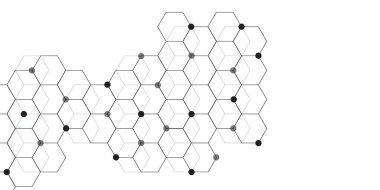 Bilim ağı şablonu, bağlantı çizgileri ve noktalar Tıbbi arka plan. Altıgen ve altıgen arkaplanlı soyut beyaz arkaplan. Gölgesi olan soyut altıgen beyaz arkaplan.