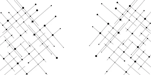 Soyut geometrik arka planı olan modern tasarımın vektör yaratıcı fikri. Düz çizgileri olan koyu siyah vektör arkaplan. Kaotik çizgileri olan yatay şablon. Noktalı soyut çizgi veya vuruşlar.