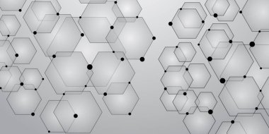 Çizgi teknolojisiyle soyut bir arkaplan. Modern basit stil altıgen grafik konsepti. Soyut altıgen çokgen arka plan vektörü. Altıgenli beyaz ızgara karo altıgen yaratıcı arkaplan