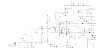Soyut geometrik arka planı olan modern tasarımın yaratıcı fikri. Noktaları ve çizgileri birleştiren minimal tasarım. Doğrusal kare desenli minimalist doku. Vektör illüstrasyonu.