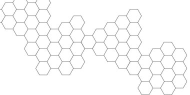 Geometrik şekilli ve altıgen desenli soyut bir arkaplan. Teknoloji vektörü soyut arkaplan ve altıgen örgüsü. Gri altıgen deseni. Soyut beyaz altıgen arkaplan.