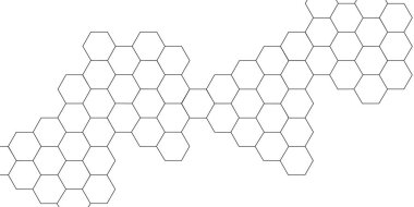 Geometrik şekilli ve altıgen desenli soyut bir arkaplan. Teknoloji vektörü soyut arkaplan ve altıgen örgüsü. Gri altıgen deseni. Soyut beyaz altıgen arkaplan.