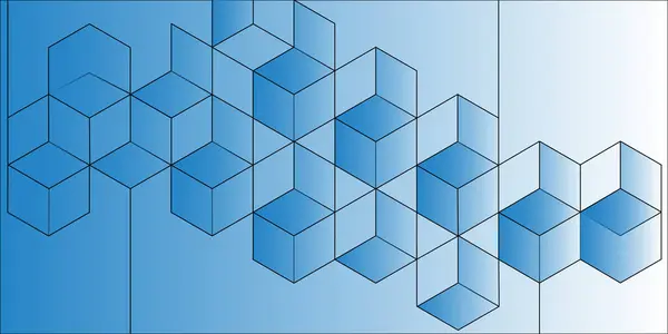 Birbirine bağlı altıgenler ve çizgiler içeren soyut geometrik desen. Kusursuz basit desen. İzometrik vektör blokları ve çokgen şekilli soyut geometrik arkaplan. Kusursuz desen.
