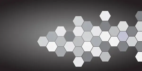 Geometrik şekilli ve altıgen desenli soyut bir arkaplan. Teknoloji vektörü soyut arkaplan ve altıgen örgüsü. Gri altıgen deseni. Soyut beyaz altıgen arkaplan.