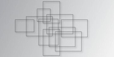 Kare ile basit geometrik arkaplan. Küplerle soyut arkaplan. Modern geometrik arka plan. Gri grafik arka plan noktaları ve bağlantı teknolojisi. Soyut beyaz arkaplan.