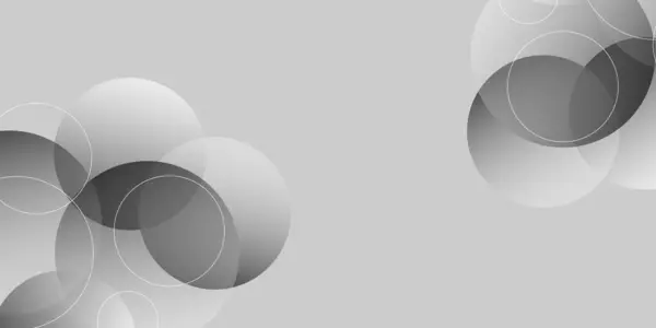 Çember geometrik ile soyut gri arkaplan. Üstüste binen şeffaf turkuaz daireli soyut bir arka plan. Pankart, poster ve iş için bulanık beyaz arkaplan.