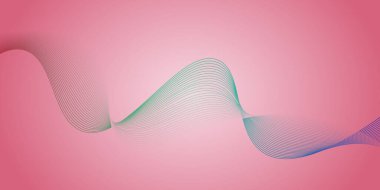 Dalga çizgileri karıştırma aracı kullanılarak oluşturuldu. Soyut yeşil dalgalı çizgiler Dijital frekans iz dengeleyici arka planı. Grafik tasarımı pankart iş dalgası. Eğimli dalgalı düz şeritsiz desen.