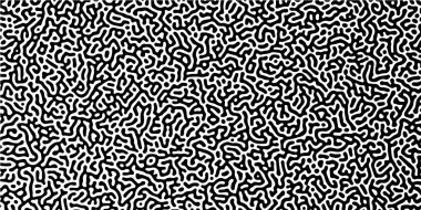 Soyut Turing organik duvar kâğıdı. Soyut güvenilir organik duvar kağıdı Turing reaksiyonu difüzyon monokromsuz düzensiz kaotik hareket. Soyut renkli arkaplan.