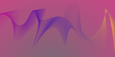 Siyah zemin üzerinde soyut eğri geometrik dalga çizgisi. Modern çoklu renk değişen dalga çizgileri. Arka planda teknoloji soyut dalga çizgileri var. Gelecekçi teknoloji konsepti. Vektör illüstrasyonu