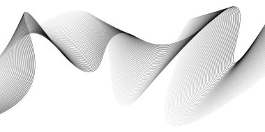 Soyut gri, beyaz dalgalı çizgiler Dijital frekans iz eşitleyici arka plan. Dalga çizgileri karıştırma aracı kullanılarak oluşturuldu. Grafik tasarımı pankart iş dalgası. Soyut gri, beyaz dalga çizgi vektörü.