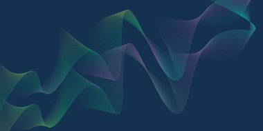 Soyut yeşil, pembe dalgalı çizgiler dijital frekans dengeleyici arka plan. Dalga çizgileri karıştırma aracı kullanılarak oluşturuldu. Grafik tasarım şablonu, afiş dalgası. Soyut yeşil, pembe dalga çizgisi.