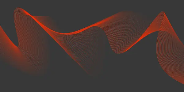 Soyut kırmızı dalgalı çizgiler Dijital frekans iz dengeleyici arka planı. Dalga çizgileri karıştırma aracı kullanılarak oluşturuldu. Grafik tasarımı pankart iş dalgası. Soyut kırmızı dalga çizgi vektörü.