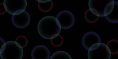 Modern soyut ışık kırmızı, mavi ve gökyüzü mavi baloncuk arka planı daireler. Renkli kabarcıklar. Soyut, şeffaf kırmızı, mavi ve gökyüzü mavi sabun köpükleri havada yüzüyor..