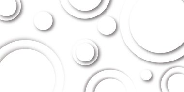Soyut beyaz daire şekli geometrik çizgi arkaplanı. soyut kusursuz modern beyaz ve gri renkli teknoloji kavramı geometrik daire vektör arkaplan neomorphs tarzı poster, pankart tasarımı