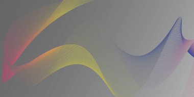 Soyut frekans ses dalgası çizgileri ve çarpık eğri çizgileri. Soyut gri, beyaz pürüzsüz element hız dalgası modern akış arkaplanı. Karıştırma aracı kullanılarak oluşturulan çizgilerle dalga.  