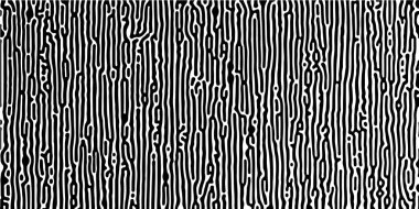 Soyut Turing organik duvar kağıdı arka planı. Biyolojik şekilli doğrusal tasarım. Memphis 'teki organik hatlar. 260 Turing reaksiyon difüzyon monokromsuz desen ve kaotik hareket.