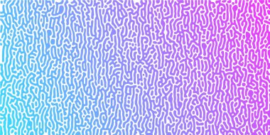 Soyut Turing organik duvar kağıdı arka planı. Biyolojik şekilli doğrusal tasarım. Memphis 'teki organik hatlar. 260 Turing reaksiyon difüzyon monokromsuz desen ve kaotik hareket.