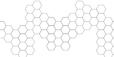 Soyut 3d altıgen gri ve beyaz çizgi dışı teknoloji tarzı bal peteği desensiz arka plan. Altıgen, modern soyut vektör çokgen desenli soyut arkaplan.