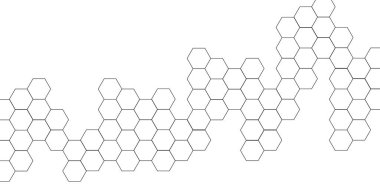 Soyut 3d altıgen gri ve beyaz çizgi dışı teknoloji tarzı bal peteği desensiz arka plan. Altıgen, modern soyut vektör çokgen desenli soyut arkaplan.