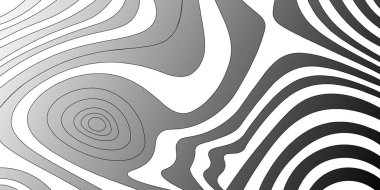 Topografik hat çizgileri vektör haritasız şablon vektörü. Soyut dalgalı çizgi 3D kağıt gölgelerle beyaz arkaplan kesti. Dalgalı katmanlarla desenlendirilmiş soyut gerçekçi kağıt kesimi dekorasyonu.