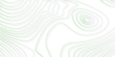 Topografik hat çizgileri vektör haritasız şablon vektörü. Soyut dalgalı çizgi 3D kağıt gölgelerle beyaz arkaplan kesti. Dalgalı katmanlarla desenlendirilmiş soyut gerçekçi kağıt kesimi dekorasyonu.