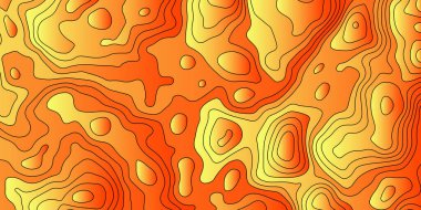 Soyut eğri ızgara haritası ve topo kontur gradyan renk arkaplanı. Topografik hatlar. Topografik harita. Coğrafi dağ rahatlaması. Soyut satır arkaplanı. İçerik Haritaları.