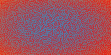 Soyut güvenilir organik duvar kağıdı Turing reaksiyonu difüzyon monokromsuz düzensiz kaotik hareket. Turing reaksiyonu difüzyon monokromsuz desen ve kaotik hareket.