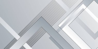 Soyut geometrik beyaz ve gri ok çizgisi elementleri tasarım arka planı. Çizgiler çizgili ve geometrik şekilli soyut sunum arkaplanı. Geometrik vektör tasarımı. Modern, fütürist.