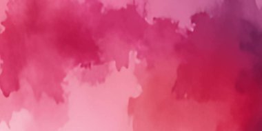 Mor tonlu pembe rengin suluboya arkaplanı. Uzayı kopyala Kağıt üzerindeki boya lekeleri. Burgundy Suluboya Arkaplan Doku Koyu Kırmızı Erik Magenta Soyut Sanat Gökyüzü.