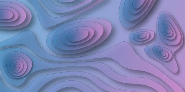 Soyut Topografik hatlar harita arkaplanı. Vektör coğrafi hat haritası. Soyut dalga kağıtları arka planda kavisli kabartmalar oluşturuyor. pembe ve mavi topoğrafya haritası desen duvar kağıdı.