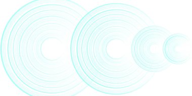 Soyut bilgisayar teknolojisi geçmişi. ağ görsel bağlantısı. Beyaz arka planda izole edilmiş mavi, dairesel, soyut dinamik çizgiler. Gelecekteki teknoloji afişi konsepti. vektör illüstrasyonu.