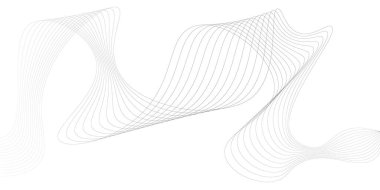 Soyut mavi fütüristik harmanlama dalgaları beyaz zemin üzerinde teknoloji arka plan ve ses dalgası çizgileri. Pürüzsüz dalga soyut vektör arka plan tasarımı. Dalgalı eğimli arkaplan.